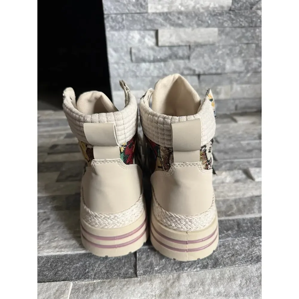 Men's Classic Versatile Workwear Boots, Cartoon-Detailed Surface Mens 9.5